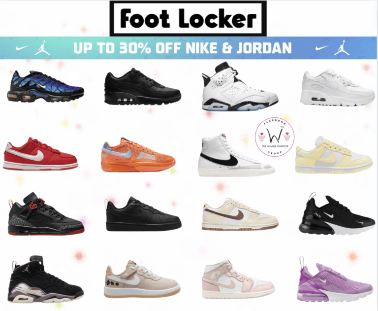 Save up to Nikes & Jordans today at Foot Locker!